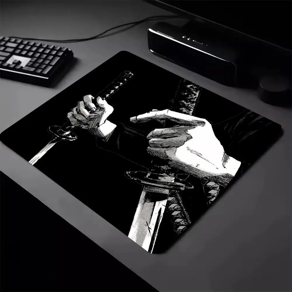 Japan Katana Mouse Pad Multiple Sizes Square Computer Office Game Table Mats HD Rubber Anti-slip Mousepads Small Decor Desk Pads