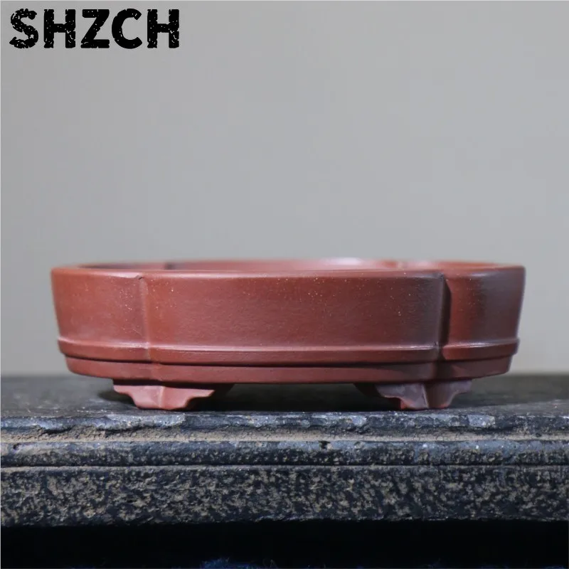 Purple Clay Flower  Crabapple Shaped Papaya Shaped Handmade Bonsai  Desktop Bonsai  Shallow  Exquisite Flower
