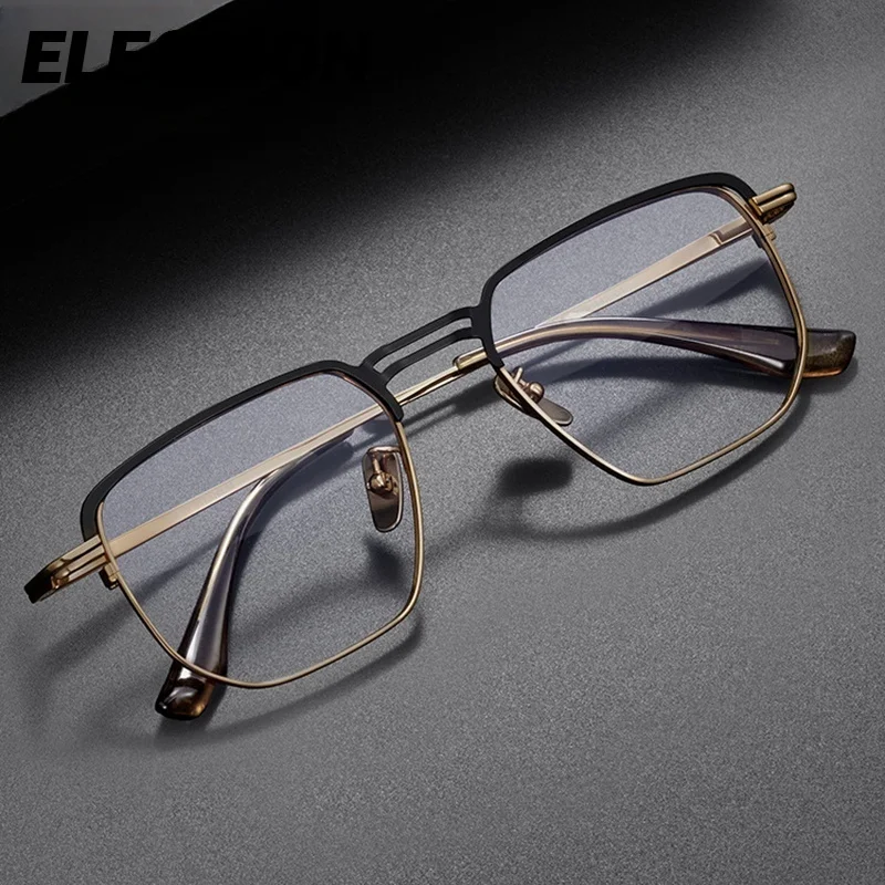ELECCION Top Quality Eyewear Fashion Gafas for Gentlemen Pure Titanium Light Optical Spectacle for Recipe Customize Lenses