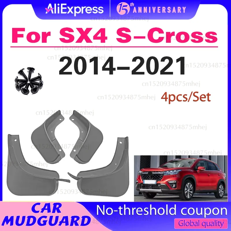 

Mudguards For Suzuki SX4 JY Suzuki Crossover SX4 S-Cross 2014 - 2021 Accessories Mud Flaps Front Rear Wheel Splash Guards Fender
