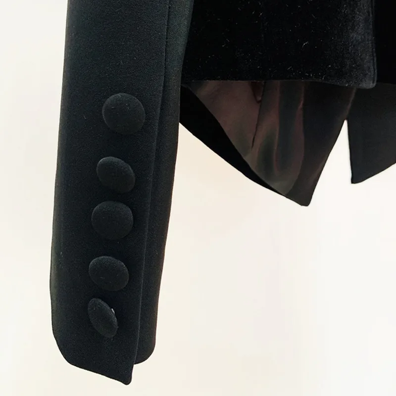 HKSH Herfst Winter Nieuwe Vrouwen Blazer V-hals Slim Fit Fluwelen Patchwork Elegant Temperament Stijlvolle High Street Chic Jas HK11548