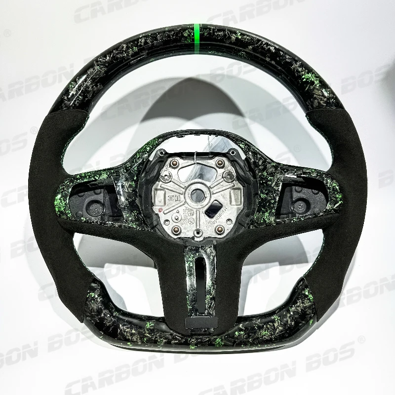 

New Green Forged Carbon Fiber Alacantara Steering Wheel for BMW G Series G20 G21 G22 G23 G26 G80 G81 G82 2023 2024 M3 M