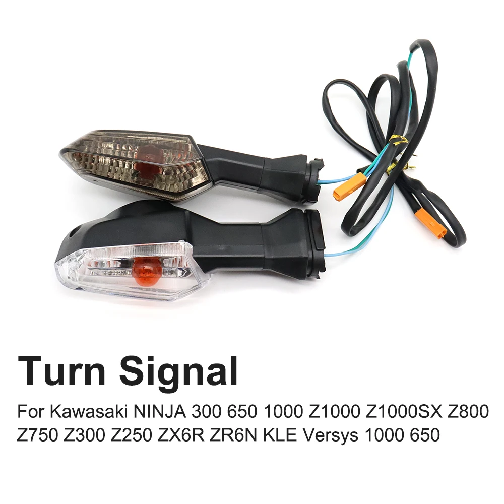 

For Kawasaki NINJA 300 650 1000 Z1000 Z1000SX Z800 Z750 Z300 Z250 ZX6R ZR6N KLE Versys 1000 650 Front Rear Turn Signal Light