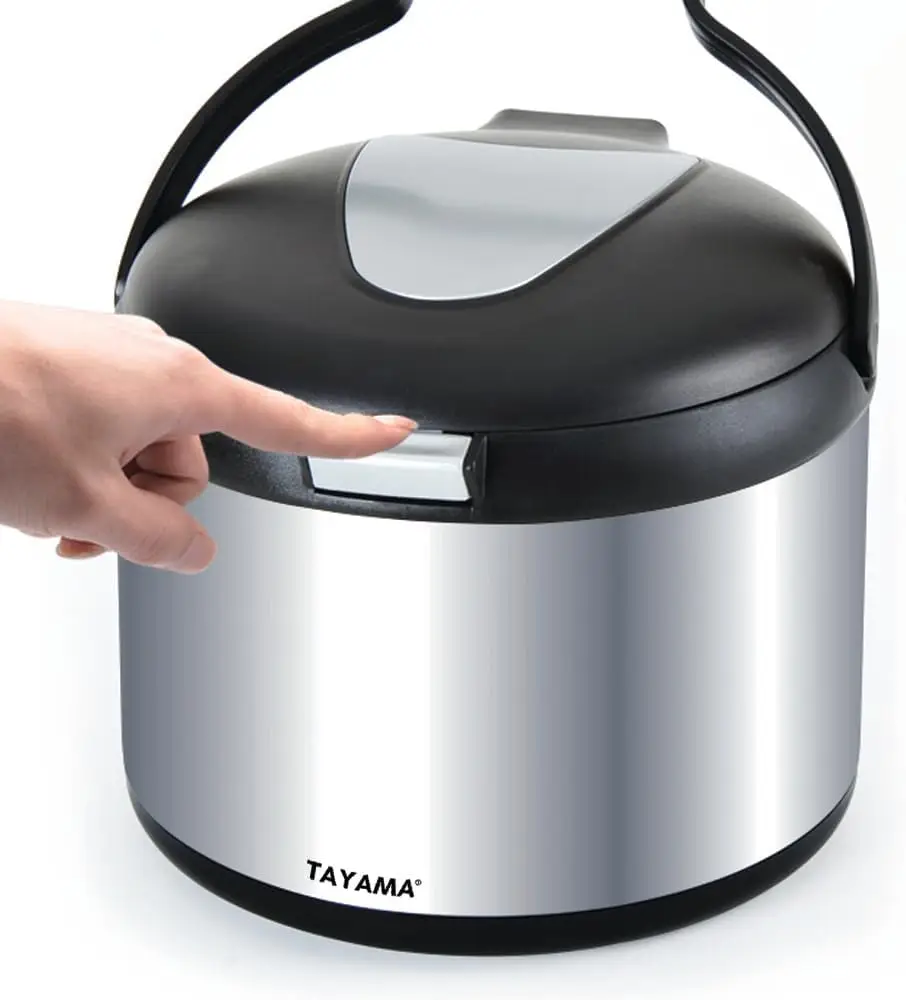 

Stainless Steel Thermal Cooker,Black,7 Qt.,Suitable for dinner parties and family gatherings, great for picnics, camping