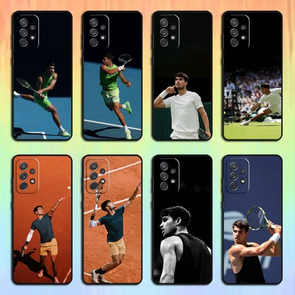 

C-Carlos A-Alcaraz Phone Case For Samsung Galaxy A73,21,22,32,71,53,52,51,80,5G Soft Black Cover