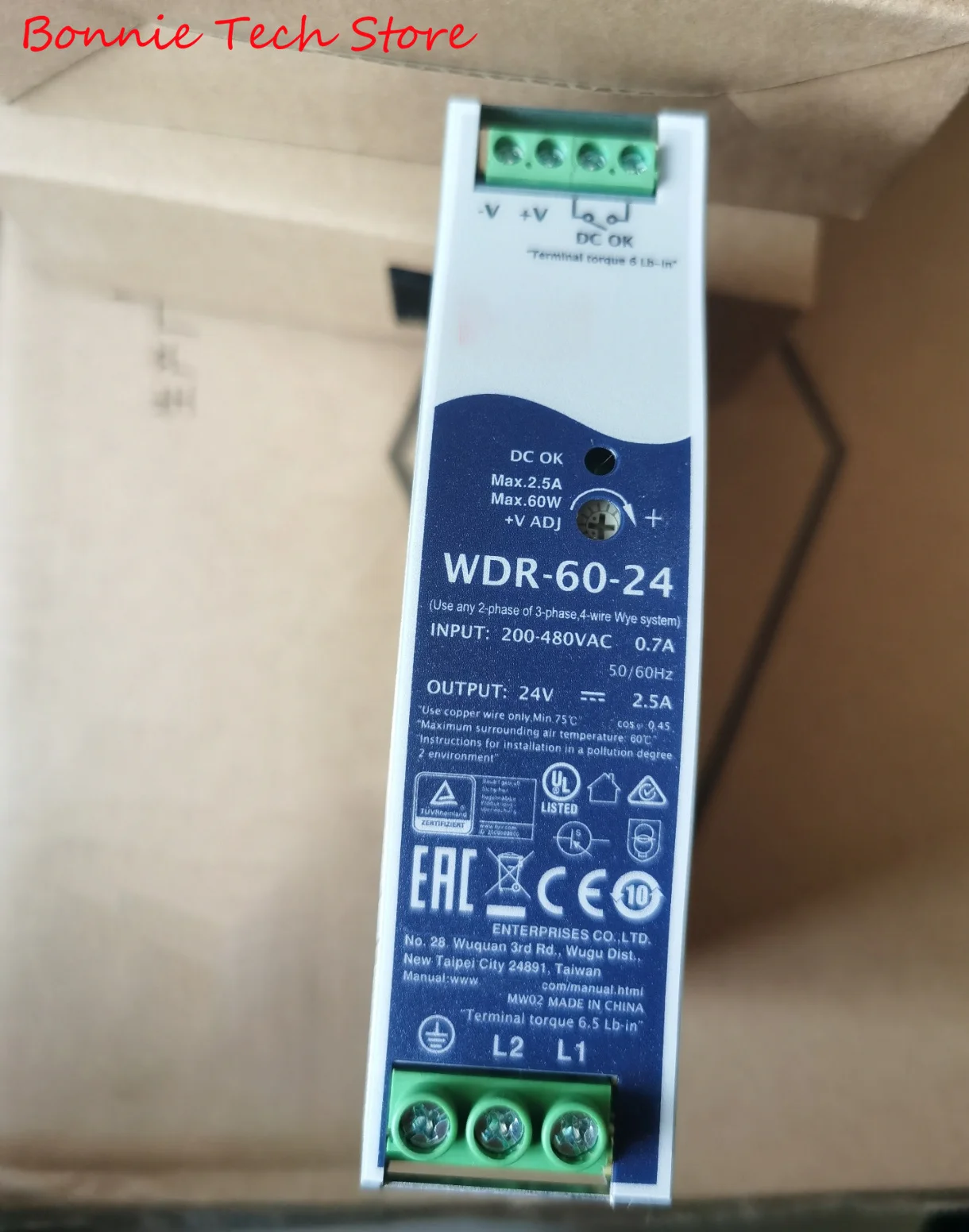 

WDR-60-24 for MEAN WELL 60W Ultra Wide Input Industrial DIN Rail Power Supply