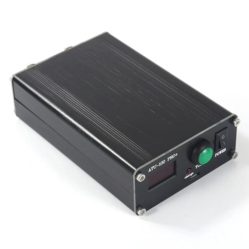 ATU-100 Pro + 1.8-55Mhz موالف هوائي أوتوماتيكي متعدد الوظائف مريح 0.96 بوصة قابل لإعادة الشحن أسود ABS + حافظة