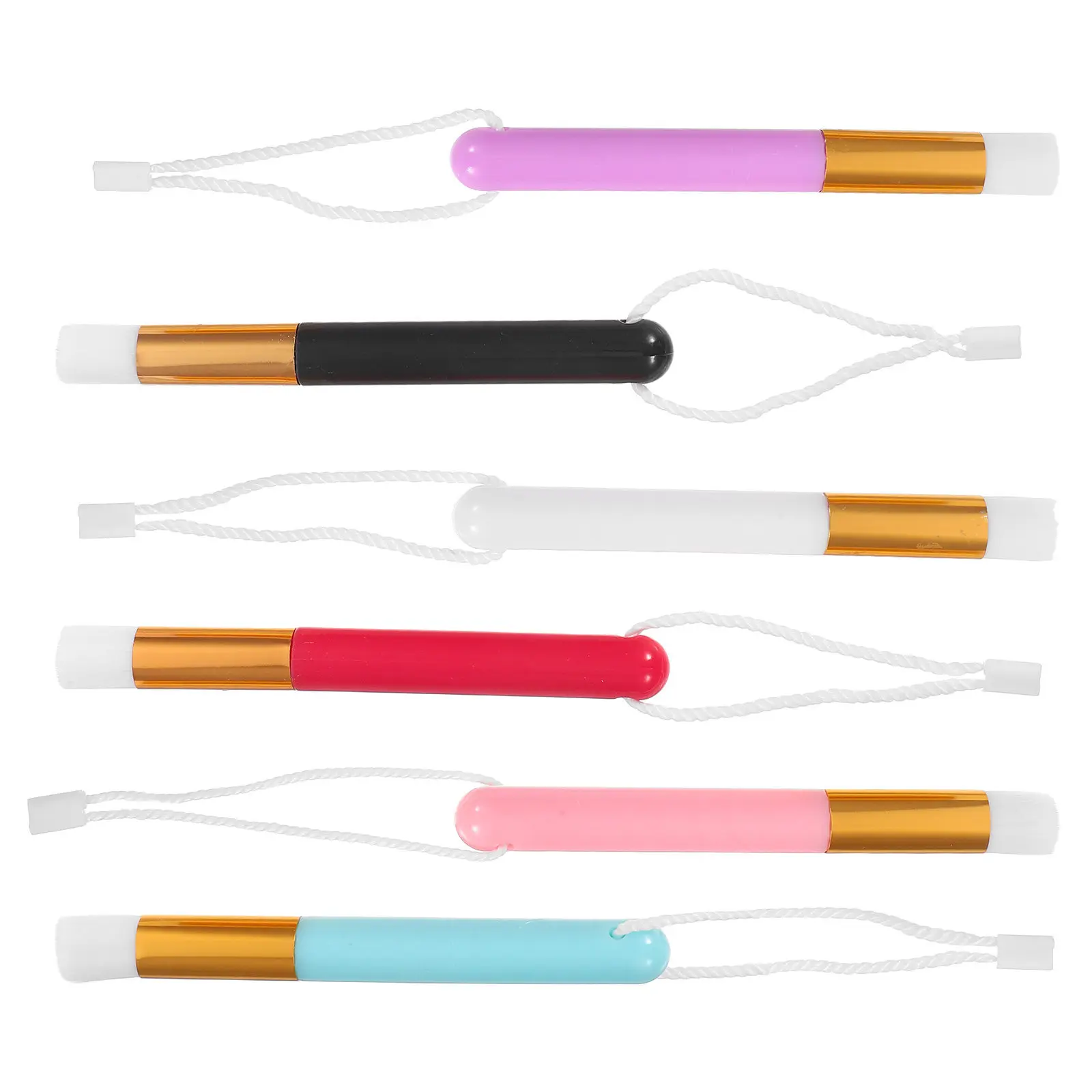6Pcs Miniature Paint Blending Brushes – Plastic Aluminum Handle, No-Shedding, Easy-Clean Ink Mixer for Detailed Artwork