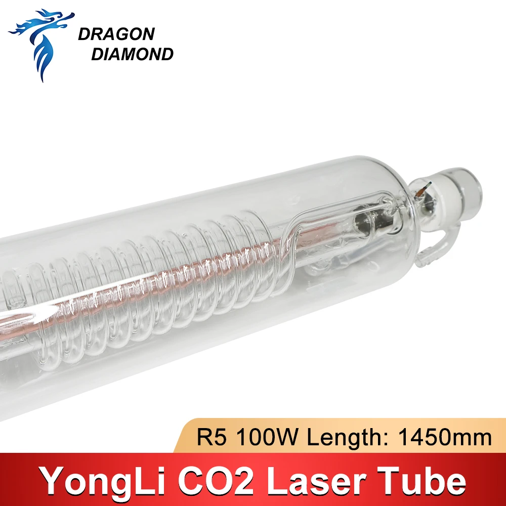 Imagem -05 - Tubo de Laser de Co2 Yongli r5 Tubo de Vidro Cabeça de Metal Máquina de Corte de Gravura Comprimento 1450 mm 80 mm 100w120w