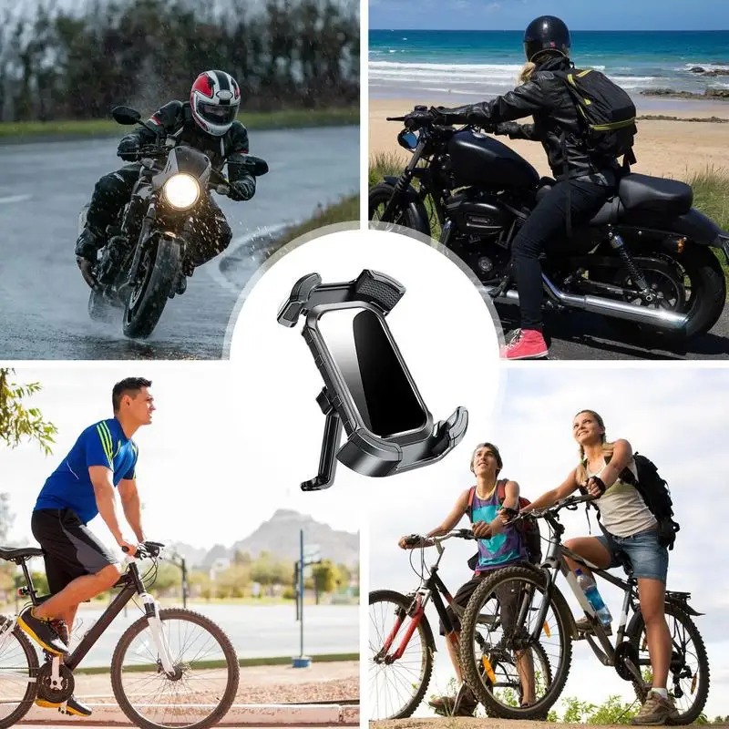Motorcycle Phone Holder High Quality Vibration Dampener Motorbike Navigation Bracket Anti-Shake Bike Motorcycle Mobile Stand