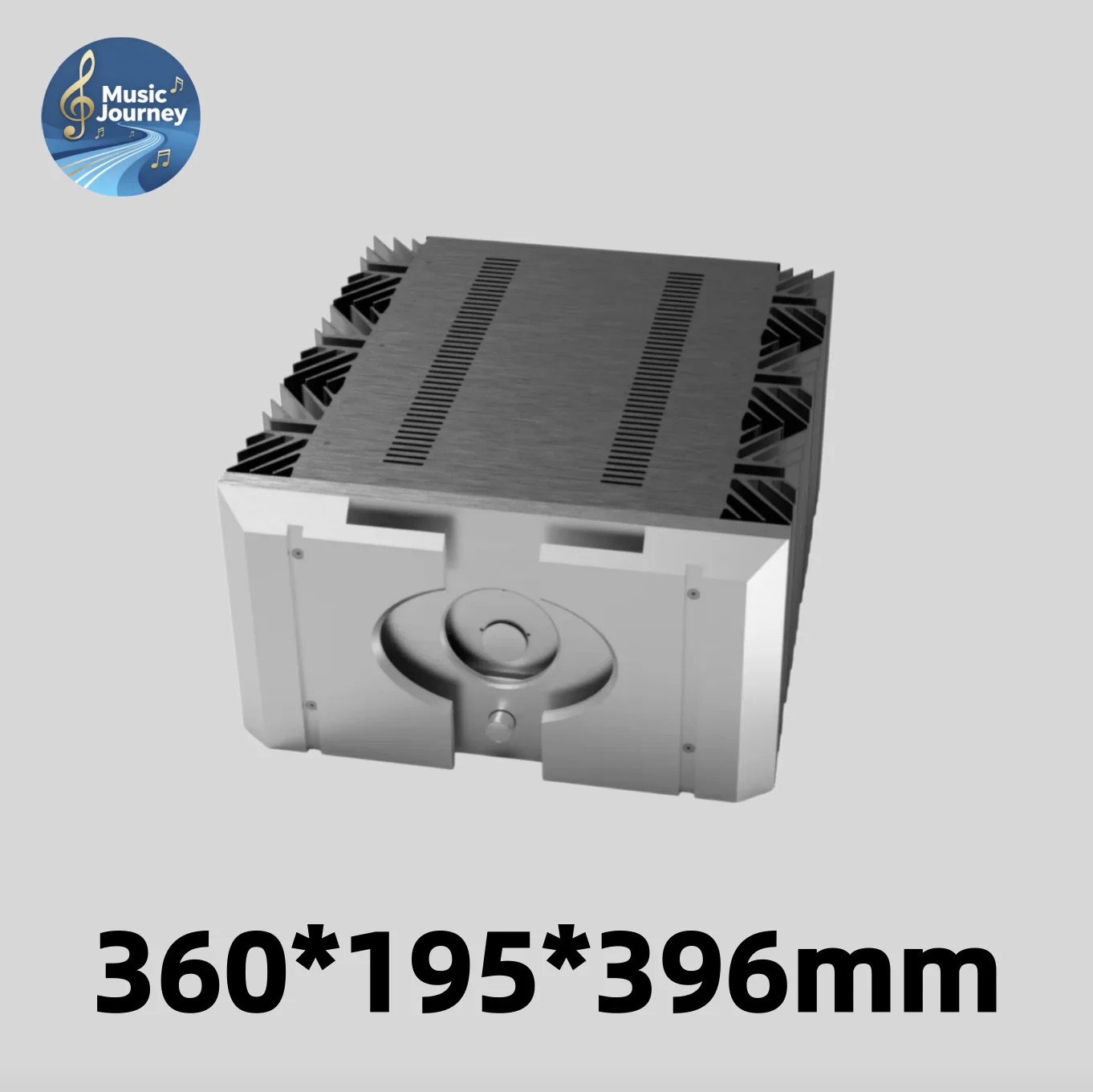 360*195*396mm All Aluminum Class A Amplifier Chassis , Side Heat Sink DIY Audio Power Amplifier Enclosure Case