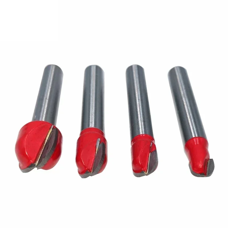 1pc 6mm Schaft Ball Nase Router Bit Runde Fräser für Holz CNC Radius Core Box Vhm werkzeuge