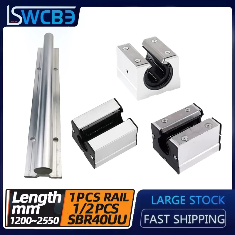 

Standard open box type linear guide SBR40 guide rail，L=1200-2550mm，SBR pressure plate, dustproof, dustproof + pressure plate