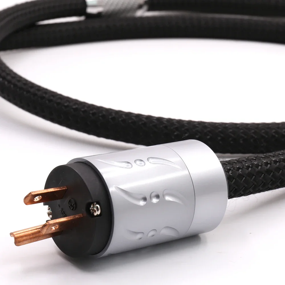 HiFi Viborg Multplex Copper Audiophile Power Cord Powerflux cable with US Pure Copper Plug For HIFI Amp