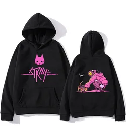 Fashion Women Men Hoodie Stray Cat Cotton Sweatshirt Game Print Oversized Pullover Hoodie Female Clothing Streetwear Top Gift