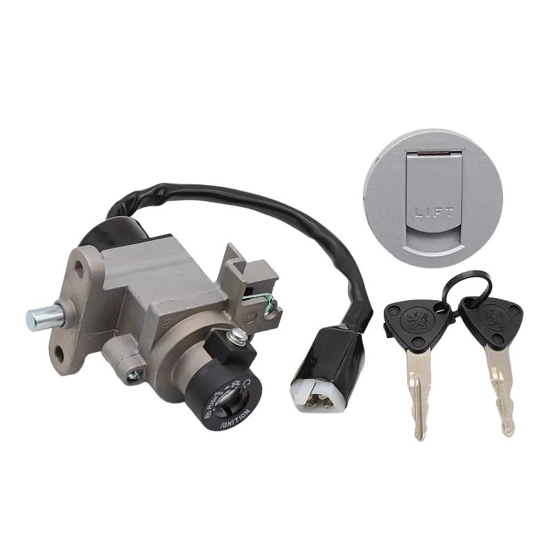 

Замок дроссельной заслонки мотоцикла, крышка топливного бака, замок главного кронштейна, подходит для Peugeot Sf3, Sf4, Qp125, Qp150, Django 150