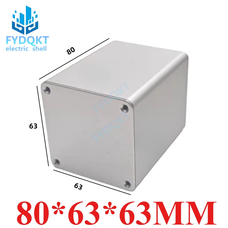 1pcs 80x63x63mm Aluminum profile  aluminum alloy  circuit board shell split  battery box With screws