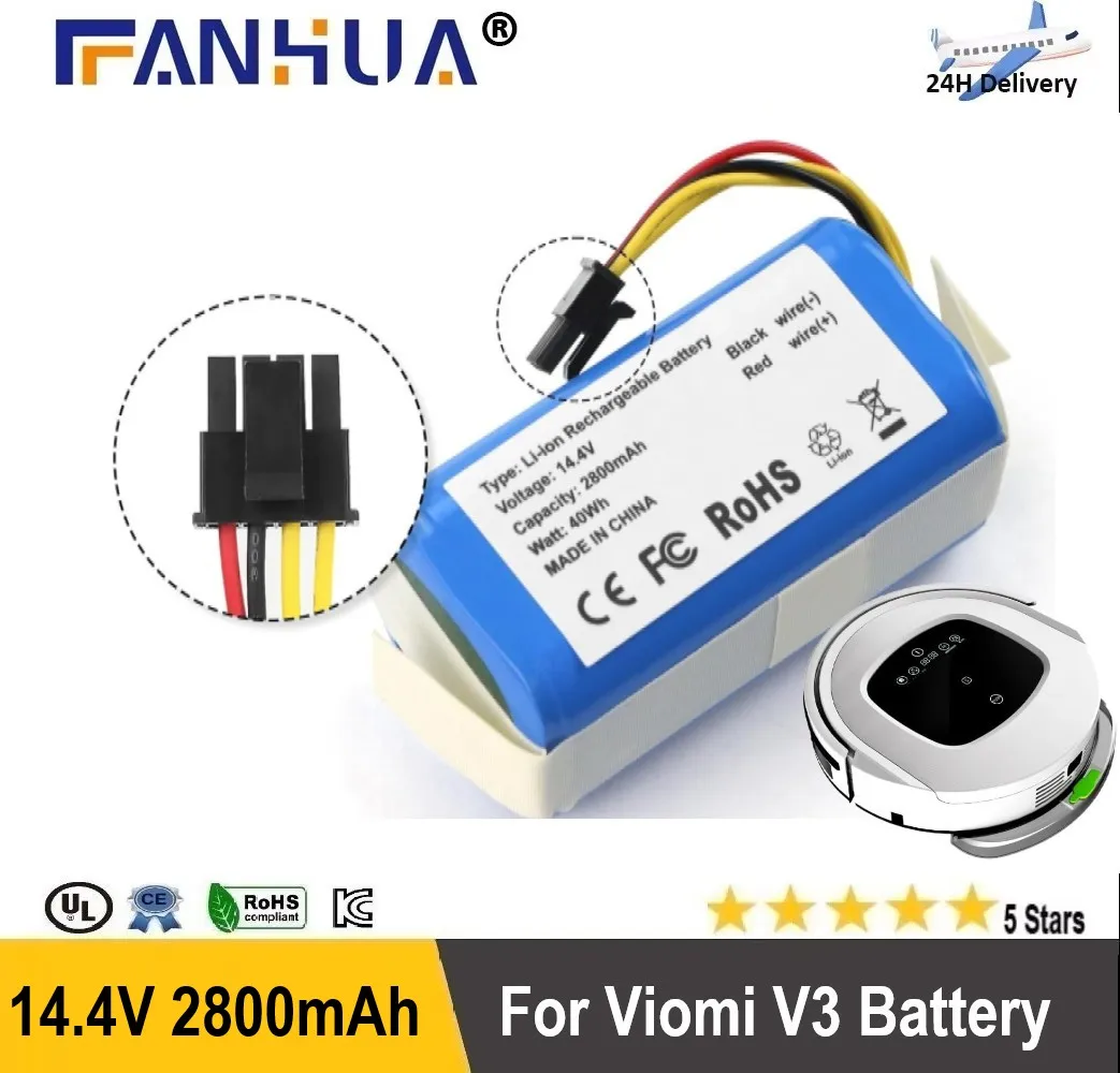 

Vacuum Battery Replacement for Proscenic Cocoa Smart 780T, Cocoa Smart 790T, Summer P1s, Summer P2s, Summer P3 VR1717