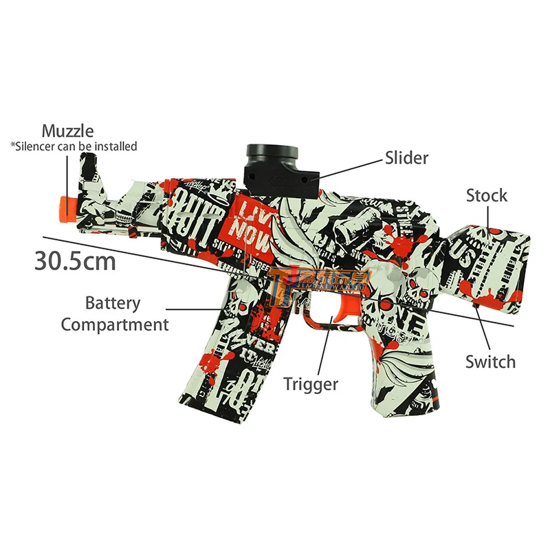 Soft Bomb  AK Electric Repeater Soft BombToy Guns Child Boy Interaction Model  structural accessories airsoft pistol  fake gun