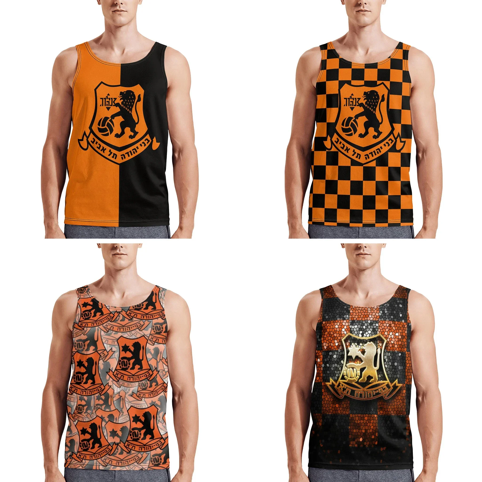 

Bnei Yehuda Tel Aviv Athletic Men's Hd Print Cotton Tank Top Muscle Tee Sleeveless T-Shirt Tagless Tank Undershirt