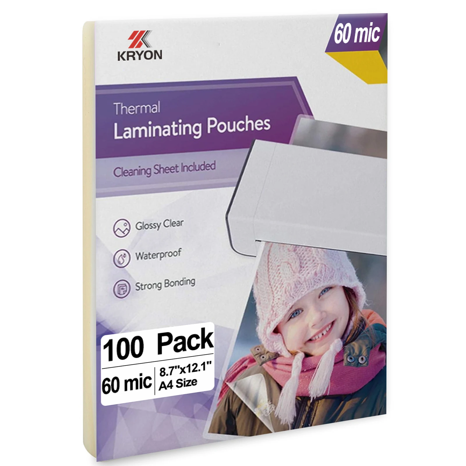 100 Pack A4 Thermal Laminating Sheets - 60 mic 8.7