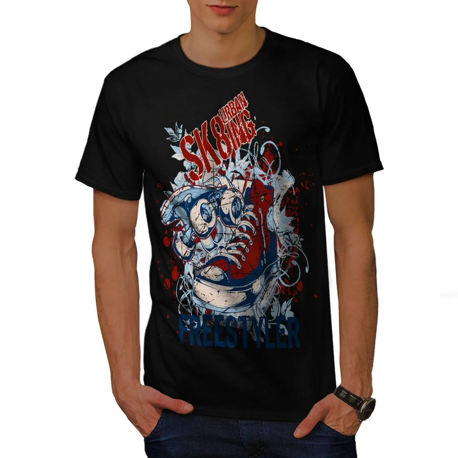 Urban Freestyler Skateboard Skate Shoes Graphic Printed Mens T-Shirt. Summer Cotton Short Sleeve O-Neck Unisex T Shirt New S-3XL