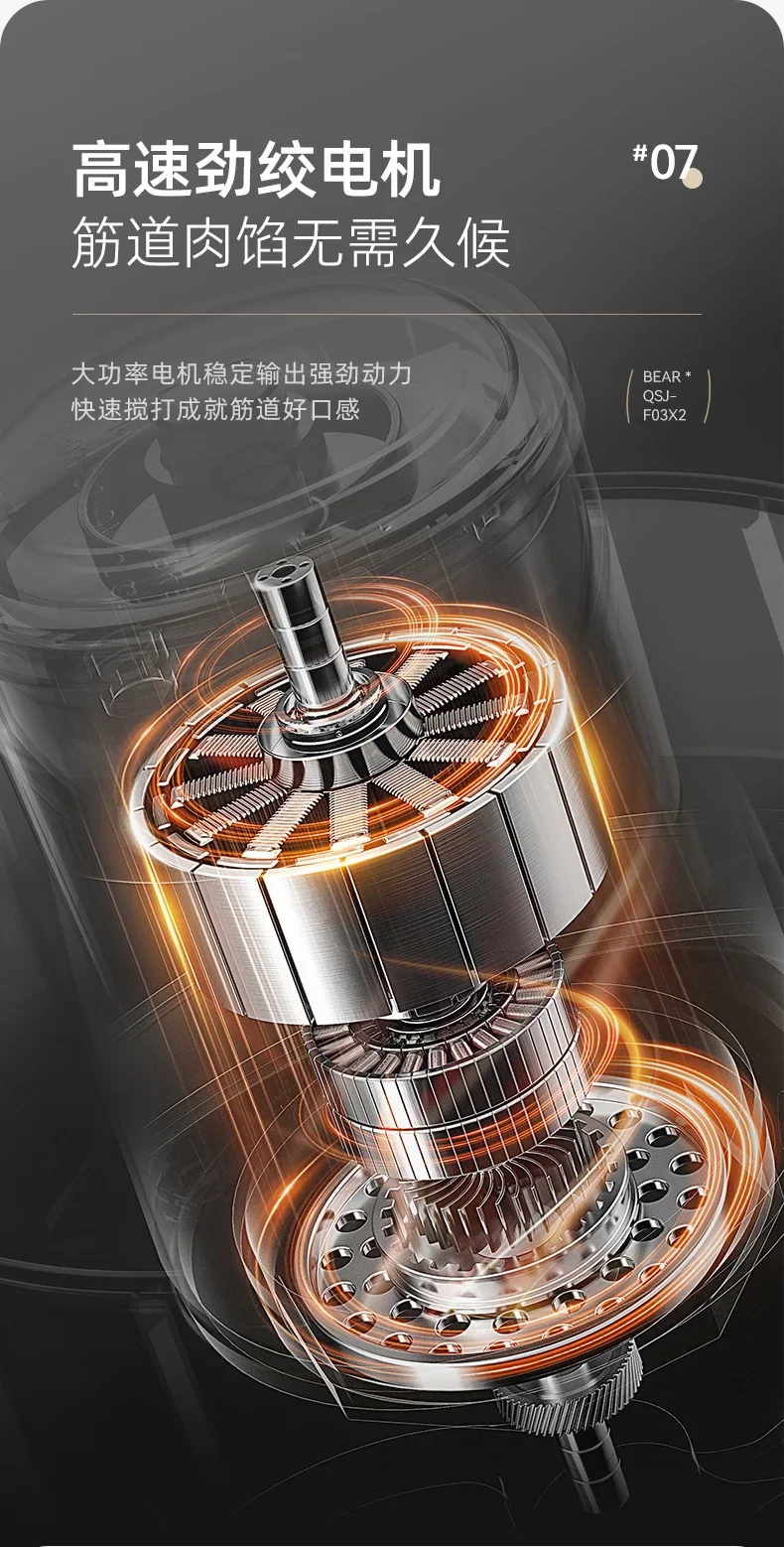 220V Bear Meat Grinder Electric Automatic Multifunctional Home Meat Mincer New Model AM