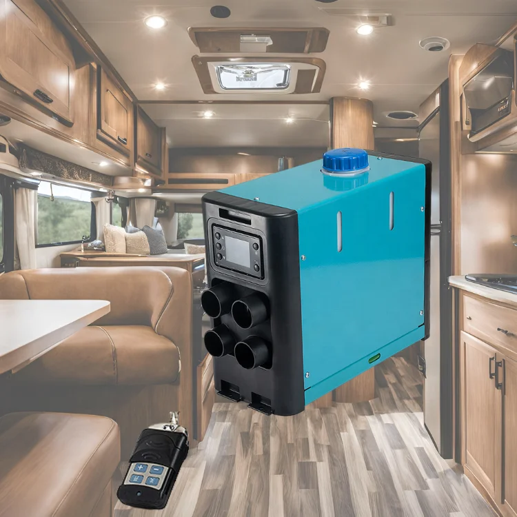 Liquid Engine Preheater Accessories, 12V/24V 5KW Diesel-Powered Parking Heater with Fuel Pump for Efficient Engine&Cabin Warming