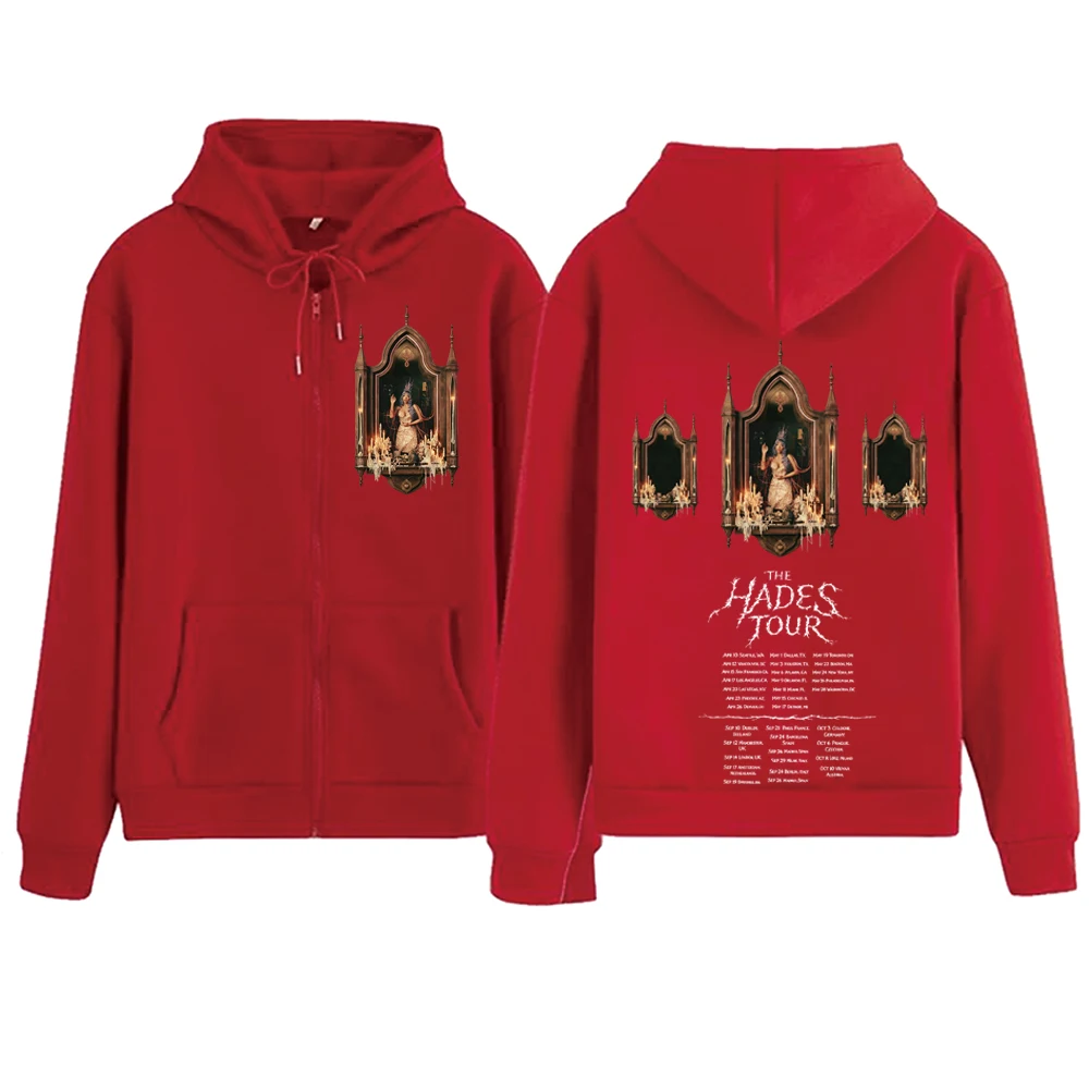 Melanie-Martinez Hades Tour 2026 Zipper Hoodie Man Woman Harajuku Pullover Tops Long Sleeve Streetwear Sweatshirt