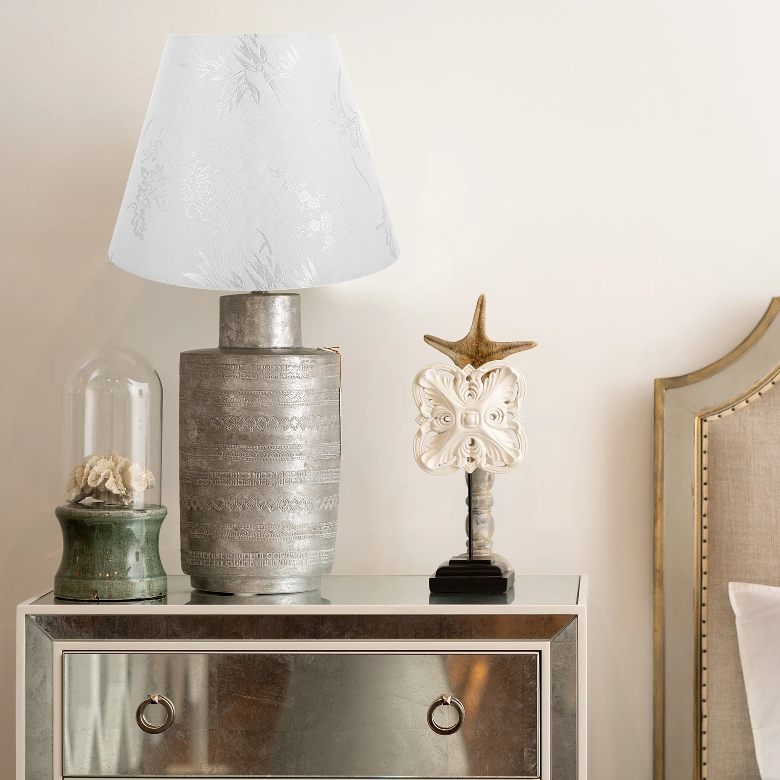 

Modern Fabric Lampshade Wrought Iron Table Lamp Cover Indoor Light Accessory High Class Cloth Long Lasting Easy Detach