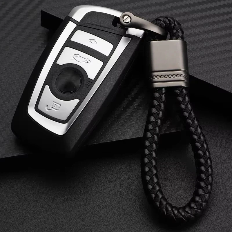 Car Keychain Braided Key Lanyard Heavy Duty Detachable For Pickup RV Motorcycle Auto Interior Accessories
