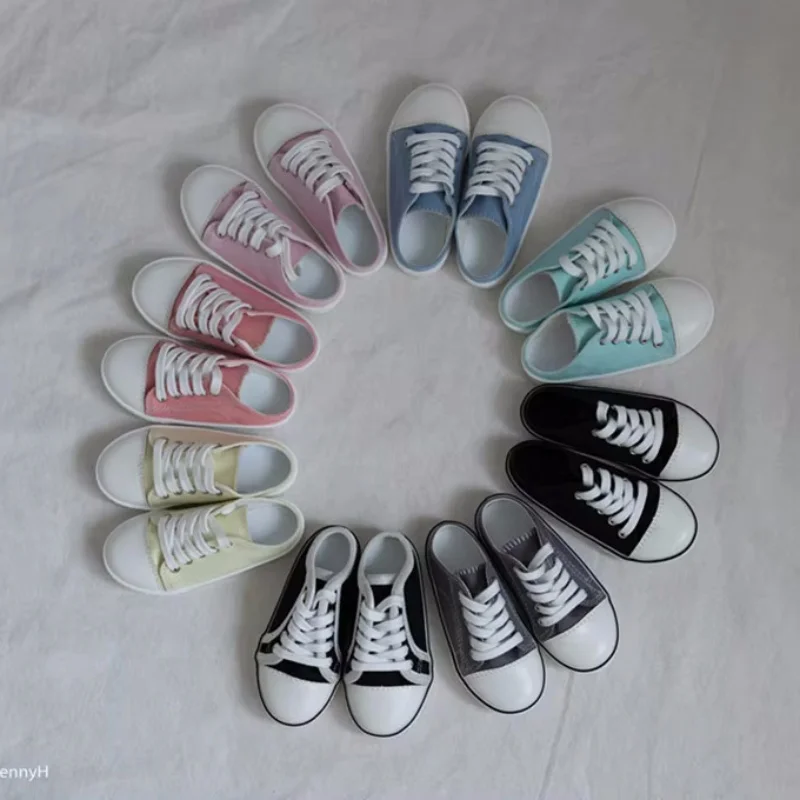 BJD/SD Doll Board Shoes Girls Boys Low-top Colorful Blue Yellow 1/3 1/4 Canvas Half Drag Canvas Shoe Toys Gifts Doll Accessories