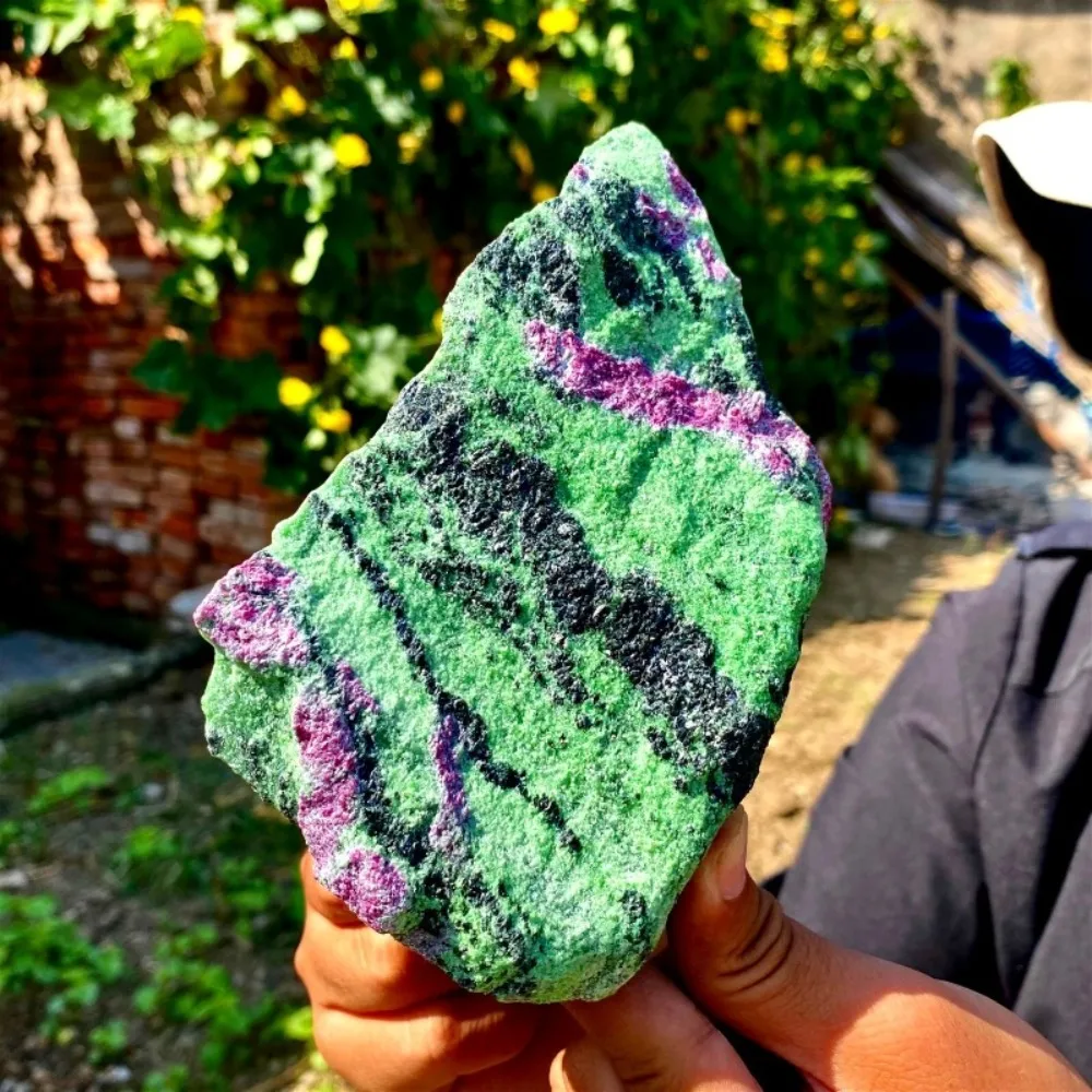 Natural Ruby Zoisite Raw,Red Green Stones Mineral Gemstone Meditation Gift For Reiki,Witchcraft Items And Festival Gifts