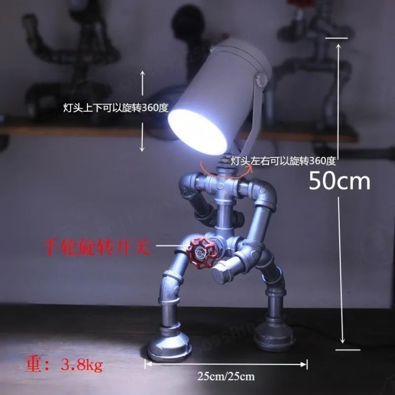 Industrial Robot LED Spotlight Bright Wall Lamp Commercial Store Home Background Decor Light