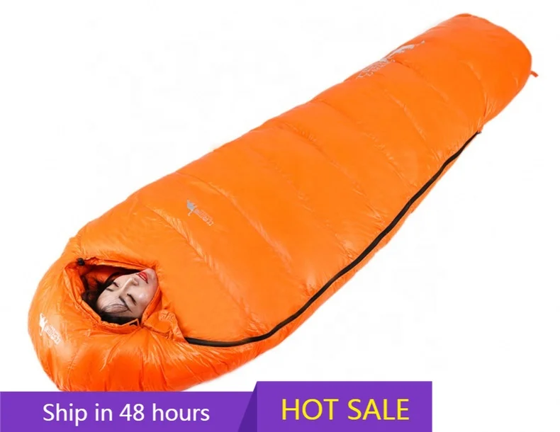 

YTYIN Outdoor Waterproof Travel Customized Shell Camping Fabric Mummy Goose Down Sleeping Bag