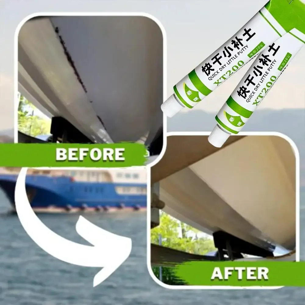 Fiberglass Boat Repair Paste Paint Putty de Secagem Rápida Repair Paint Reparação de Arranhões Agente de Pintura Cinza 20g