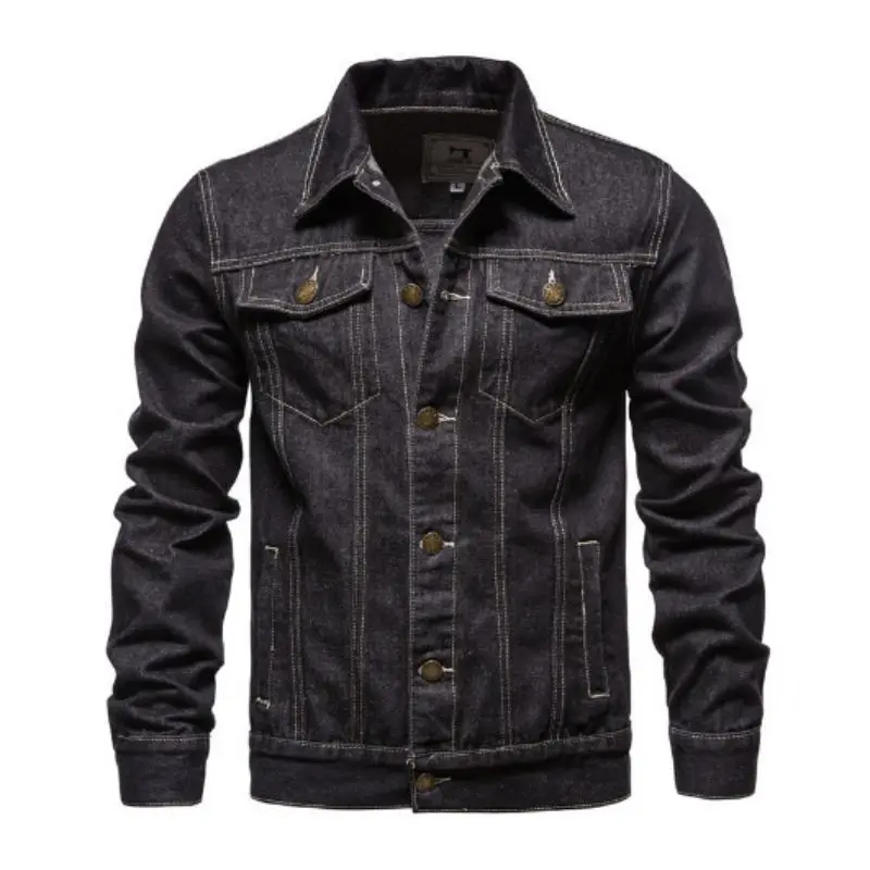 Immagine 6: Giacca in denim casual da uomo, stile giapponese, nuova collezione primavera autunno inverno 2026, cappotto da lavoro alla moda per giovani