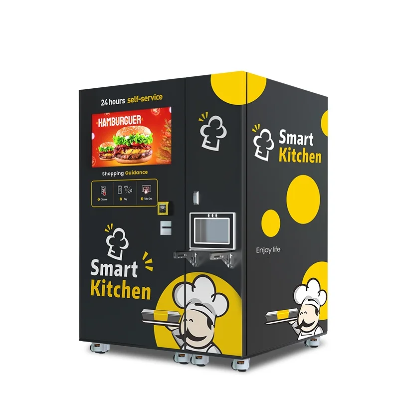 Kotak Makan Siang Sarapan Makanan Cepat Saji Otomatis Mesin Penjual Makanan Panas Untuk Kantor