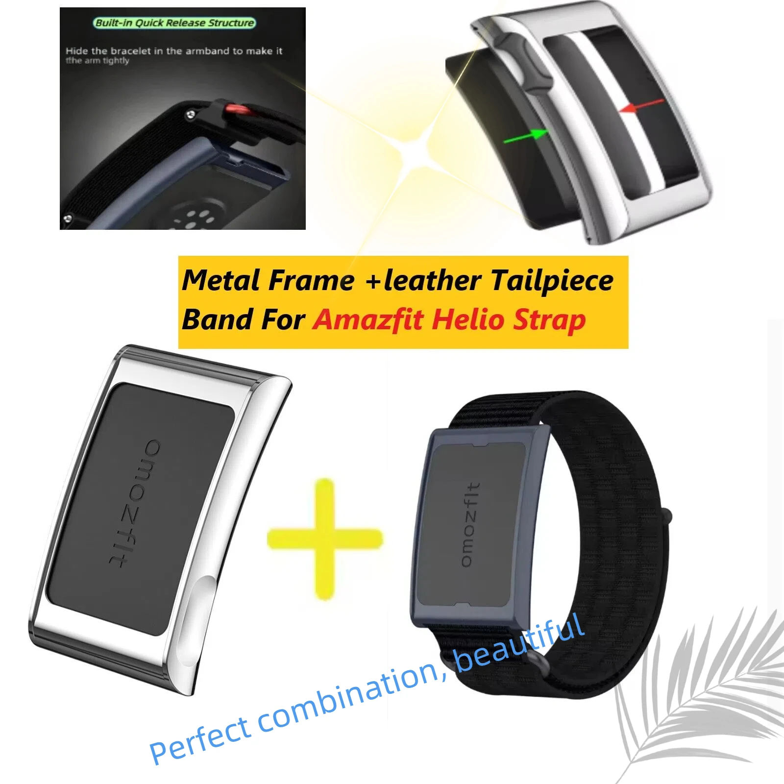 

Premium Metal Frame+Durable Nylon Watch Band For Huami Amazfit Sports Replacement Wrist Strap Watch Accessories