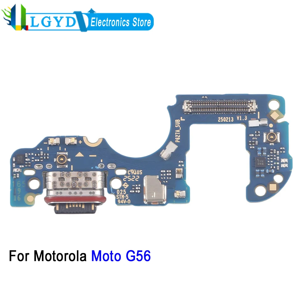 Placa de puerto de carga de alta calidad para Motorola Moto G56 5G, placa de carga USB, pieza de repuesto para reparación