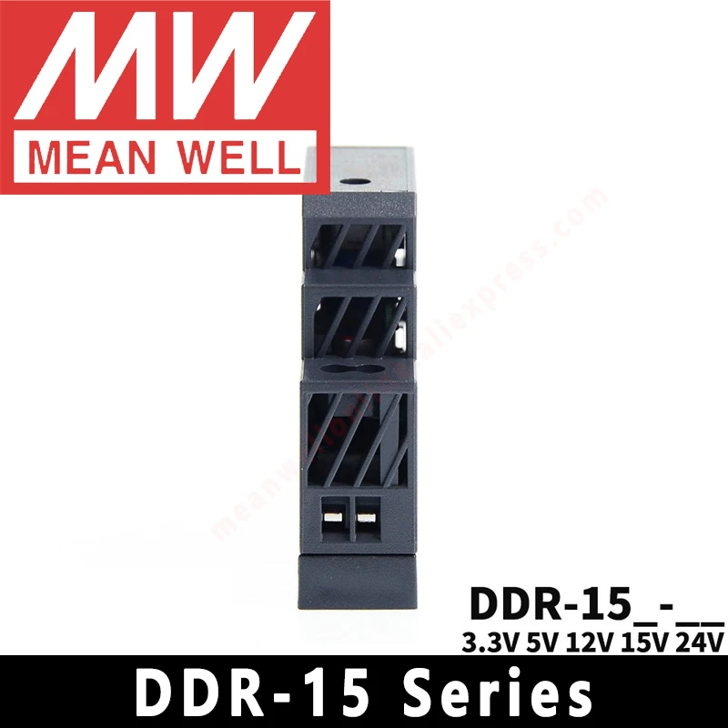 Mean Well DDR-15G/15L-3.3/5/12/15/24 Din Rail 18-75VDC/9-36VDC Input DC/DC Converter meanwell DC/DC Power Supply
