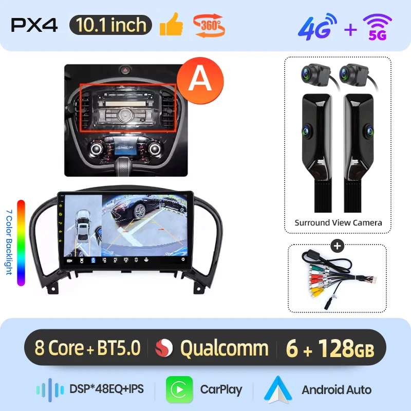 AWESAFE Draadloze CarPlay Android Auto Radio voor Nissan Juke YF15 2010-2014 Auto GPS Navigatie Plug and Play met SWC CANBUS RDS DSP BT