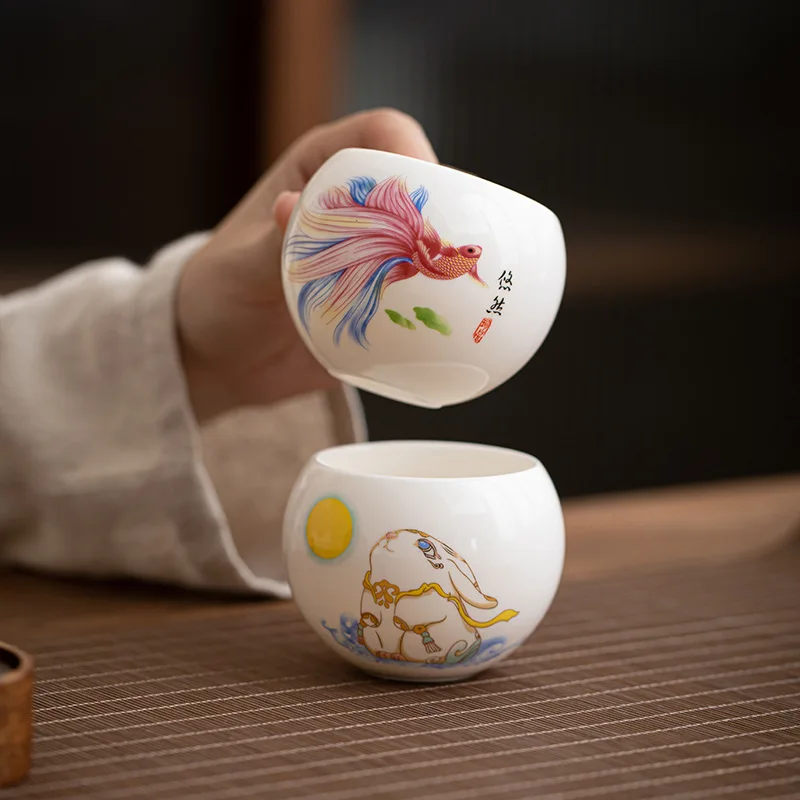 

Ceramic Gongfu tea cups, high-end Chinese-style personal tea brewing cups and tea cups specially designed for individuals