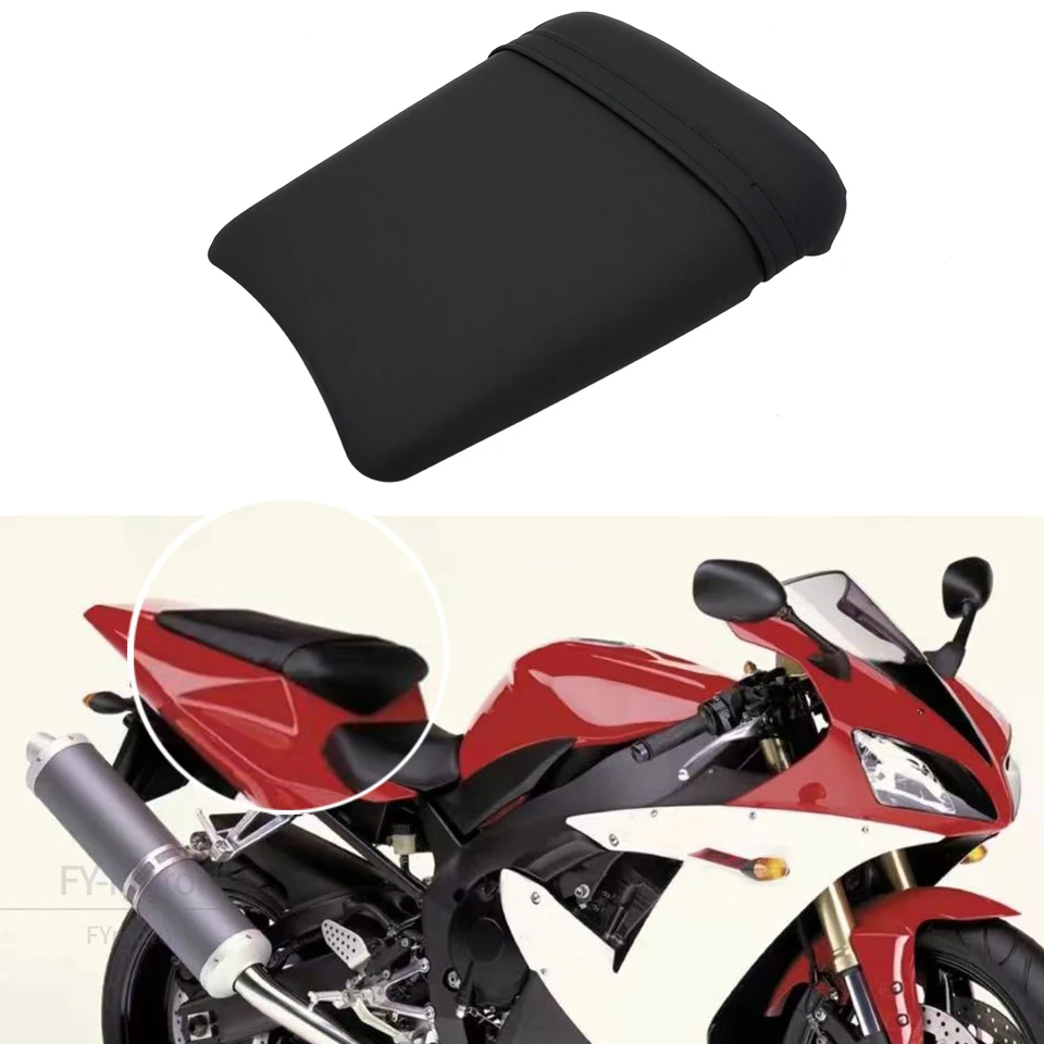 Motorcycle Accessories Rear Pillion Passenger Soft Seat Cushion Fit For Yamaha YZF R1 2002 2003 YZF-R1 YZFR1 02 03