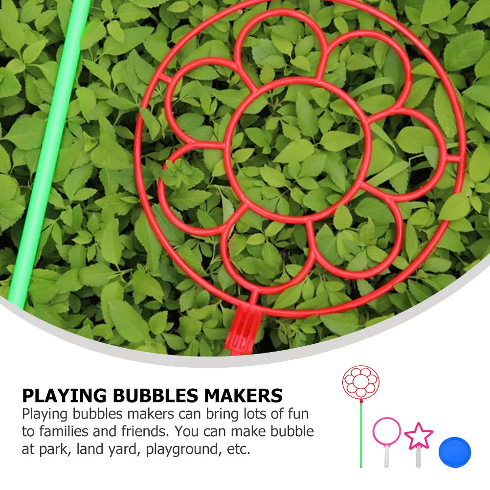 4Pcs Colorful Bubble Wands Set Giant Bubble Maker Outdoor Indoor Fun Kids Party Gift Spring Autumn Winter Rainy Day Activity