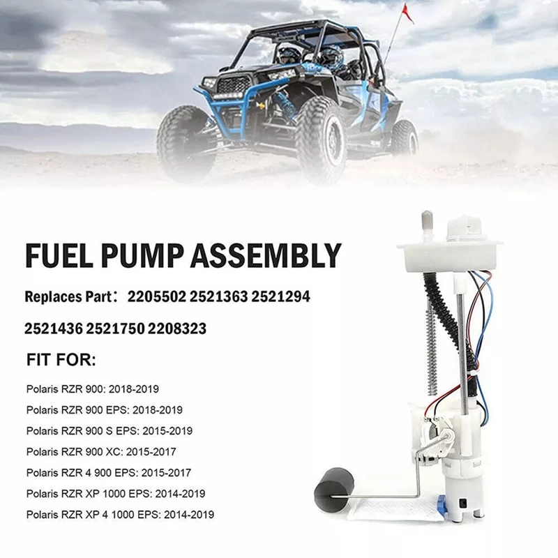 Electric Fuel Pump Module Assembly 2205502 2208323 For Polaris RZR 900 XP 1000 2015-2020 2521363 2521436 47-1001 2521294