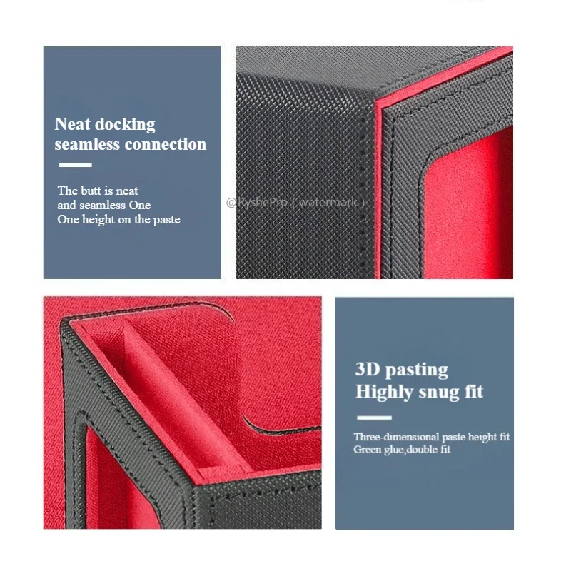 Caja de almacenamiento de tarjetas comerciales con pantalla de comandante y bandeja para dados con capacidad para 200 tarjetas de doble manga para tarjetas deportivas MTG TCG PTCG