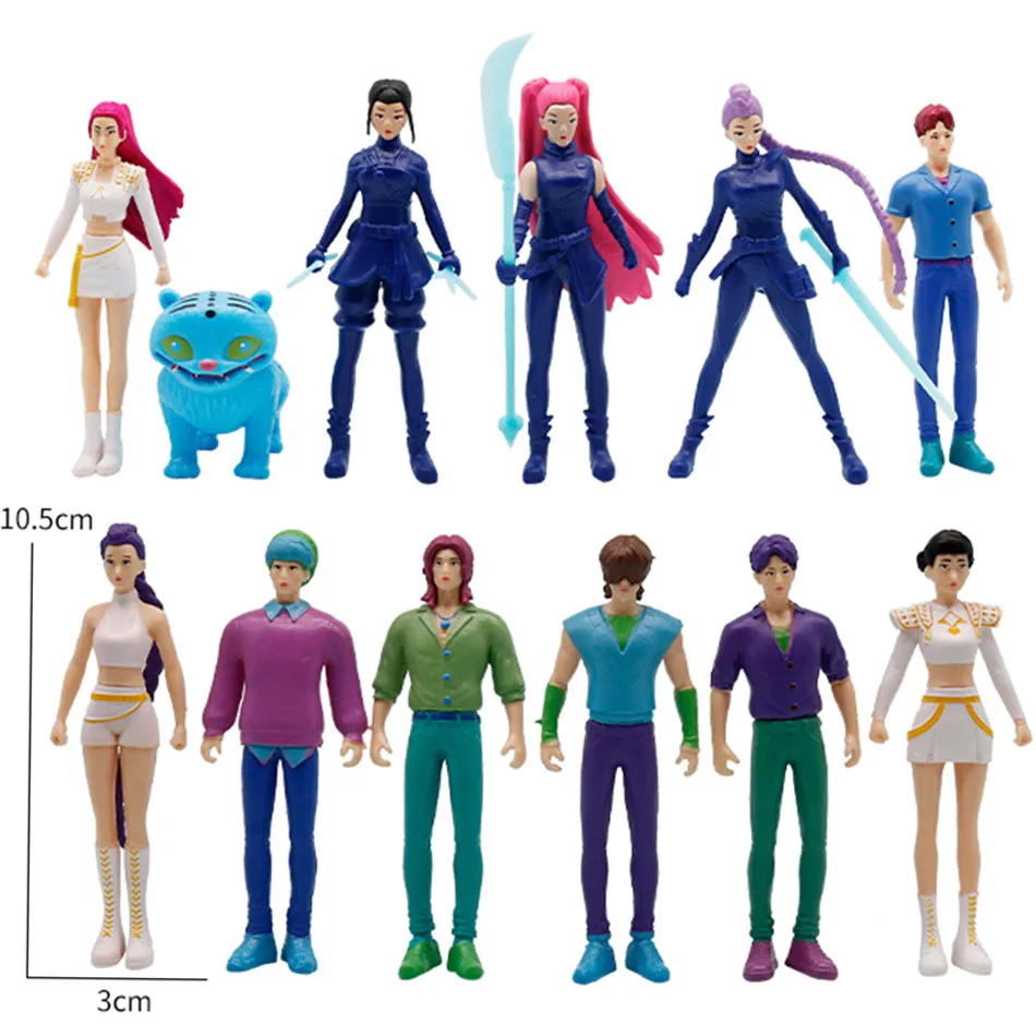 5-11cm 애니메이션 Kpop 악마 사냥꾼 피규어 장난감 게임 주변기기 PVC 모델 책상 장식 피규어 어린이 크리스마스 선물