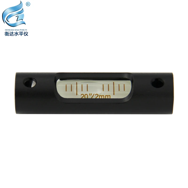 High precision bar level gauge, round headed aluminum alloy level bubble size: 60 * 16 * 15mm