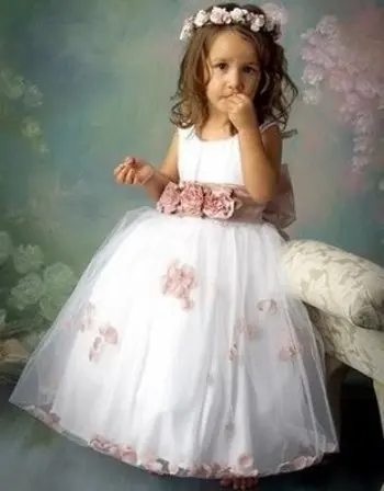 Princess Ball Gown Little flower girl dresses for weddings 2023 Hot Sale Aplliques girls Fomal dresses With Bow Silk Flower